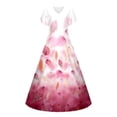 thumbnail image 3 of WILLBEST Vestido De Verano Para Mujer, Vestido Floral Holgado Con Cuello En V, Estilo Informal De Verano, Elegante Vestido De Playa Para Fiesta Y Uso Diario., 3 of 3