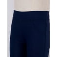 thumbnail image 6 of iixpin Girls Kids Stretch Footless Legging Gymnastic Leotard Yoga Workout Dance Tights Pants Athletic Trousers Navy Blue 13-14, 6 of 7
