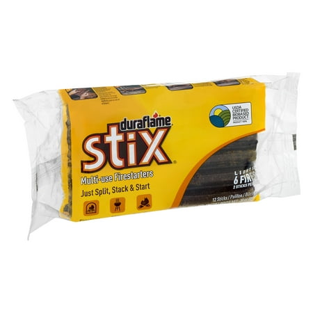 Duraflame Stix Fire Starters, 12-Stick Pack for Lighting Wood or Charcoal Fires