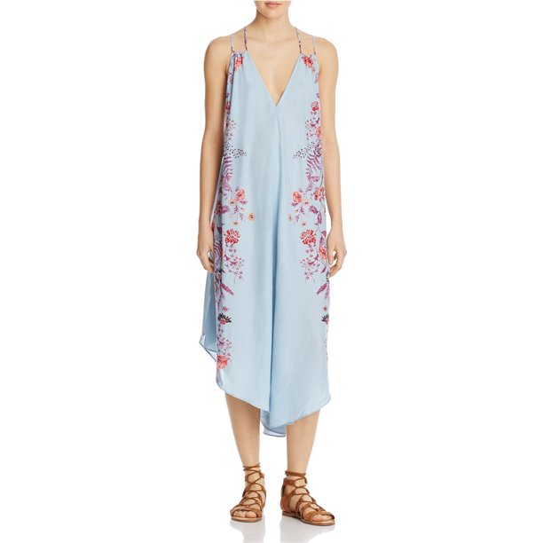 Free People Ashbury Slip Dress para mujer, azul, mediano Free People Deslizar