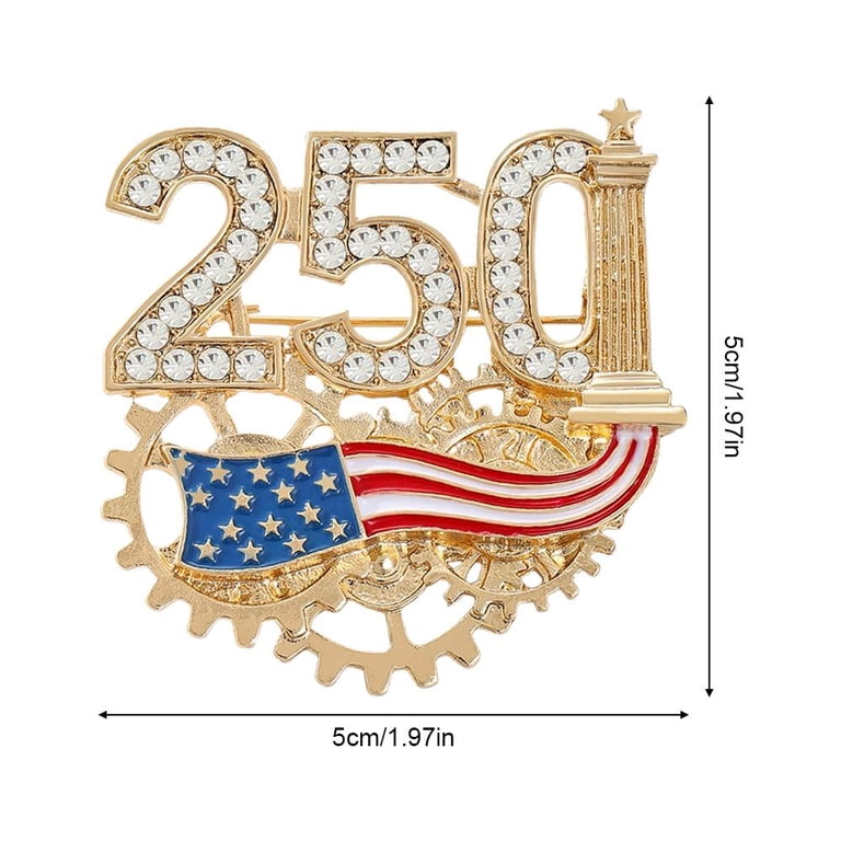 US 250th Anniversary Commemorative Enamel Lapel Pins 1776-2026