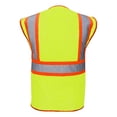 thumbnail image 2 of Reflective Vest Class 2 Safety Vests ANSI with 4 Pockets Zipper High Visibility Construction Uniform, 2 of 5