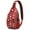 Red Christmas Tree, variant on Sling Backpack,Red Christmas Plaid Deer and Tree Pattern Sling Bag with Water Bottle Holder,Waterproof Sling Bag for Men/Women with Headphone Jack for Hiking,Travel