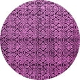 thumbnail image 1 of Ahgly Company Indoor Round Abstract Pink Modern Area Rugs, 8' Round, 1 of 4