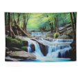 thumbnail image 5 of Chilfamy  Tree Tapestry Waterfall Tapestry Forest Tapestry Wall Hanging, Nature Tapestries Stone River Tapestry for Room 60x40 Inch 60x40in, 5 of 7