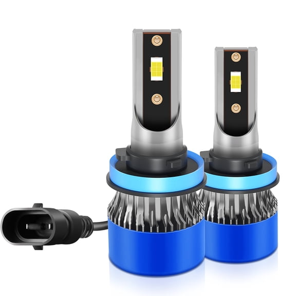 TELLIGIBLE H11 H8 H9 LED Headlight Bulbs, 900% Brighter 6500K Cool White, LED Headlights Bulb for High Beam Low Beam, Pack of 2, Easy Installation, Compatible with Multiple Cars