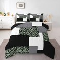 thumbnail image 1 of YST Modern Full Comforter Set,Mid Century Striped Bedding for Girls Women,Abstract Leopard Pattern Bedding Comforter Sets,Retro Reversible Quilt with 2 Pillowcases Bedroom Decor, 1 of 5