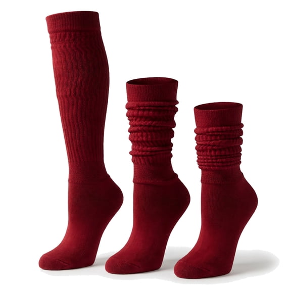 AWS/American Made Stretchy Knee-High Solid Print Socks (Women's or Men's) 1 Pack