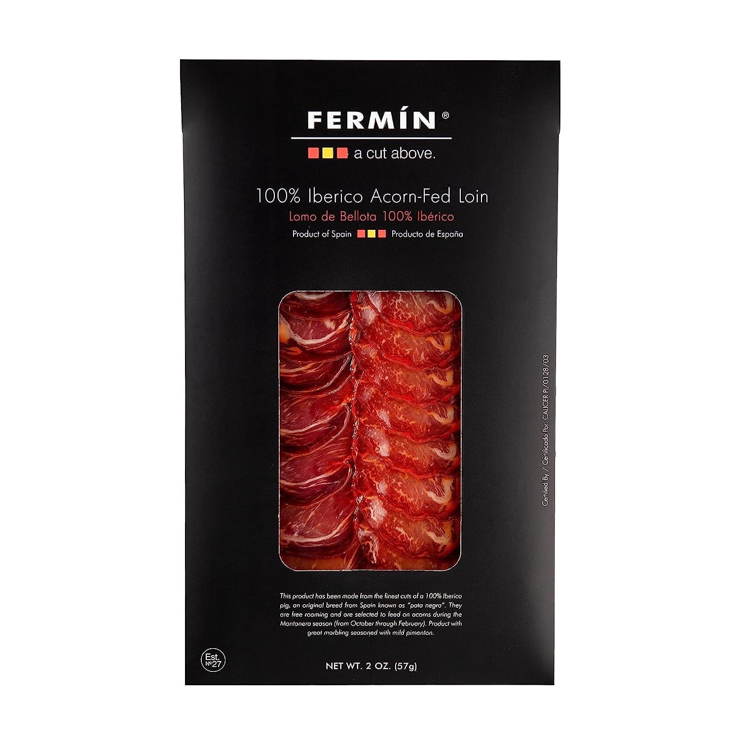 Fermin Sliced Iberico de Bellota Pork Loin 2 oz