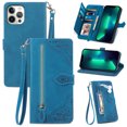 thumbnail image 3 of Case for iPhone 13 Pro Max Zipper Wallet Cover Lanyard Crossbody Neck Strap, 3 of 5