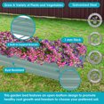 thumbnail image 3 of Sunnydaze Galvanized Steel Rectangle Raised Garden Bed - 3' x 6' - Green, 3 of 6