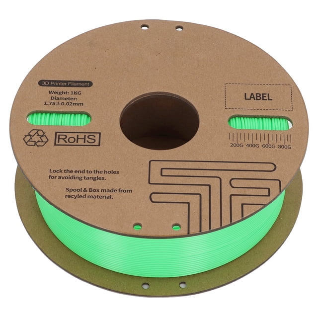 Filamento De 1,75 Mm, Filamento PLA De Precisión De 0,02 Mm Verde Para Ender V2