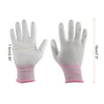thumbnail image 2 of Uxcell 2Pairs ESD Anti Static Gloves 19cm PU Coated High Resistance Carbon Fiber Computer Gloves(Small), Pink, 2 of 5