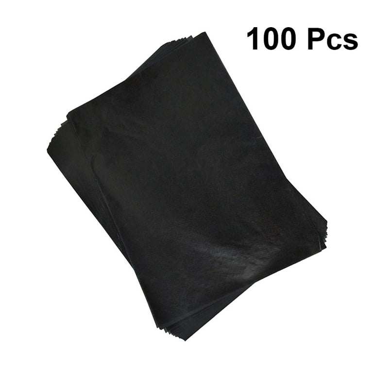 Gpoty 100 Pieces Graphite Carbon Paper A4 Carbon Transfer Paper Black Legible Graphite Tracing Painting Reusable Art Surfaces Copy Paper, Size: 100