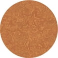 thumbnail image 1 of Ahgly Company Machine Washable Indoor Round Transitional Orange Red Orange Area Rugs, 4' Round, 1 of 7