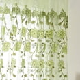 thumbnail image 3 of Cortinas De Tul Cortina de gasa con impresión offset translúcida para salón cocina (verde), 3 of 6