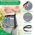 thumbnail image 4 of Yayeee Waist Apron with Pockets for Cooking Waterproof Half Server Aprons, Psychedelic Pattern, 4 of 7
