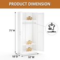 thumbnail image 3 of Metal Armoire Wardrobe Closet with Doors and Shelves, 71" Tall Freestanding Wardrobe Cabinet for Hanging Clothes, Large Closet with Hanging Rod for Bedroom, White, Assemble Required, 3 of 8