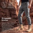 thumbnail image 3 of Homeyce Men's Tactical Pants Water-Resistant Elastic Waist Cargo Pants Hiking Outdoor Ripstop Stretch Joggers with Pockets Big and Tall Cargo Work Pants,Gray XL, 3 of 5