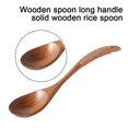 thumbnail image 3 of Wooden Spoon Long Handle Solid Wooden Rice Spoon Dessert Spoon Handmade Spoon And Fork Tableware, 3 of 4