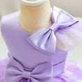 thumbnail image 5 of Alvivi Flower Girl Wedding Party Formal Gown Toddler 3D Butterfly Applique Tulle Tutu Princess Dress Lavender 9-12 Months, 5 of 7
