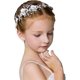 thumbnail image 1 of Tocado de princesa con flores blancas, vestido de novia con perlas de cristal, accesorios para el cabello de boda para niñas, 1 of 5