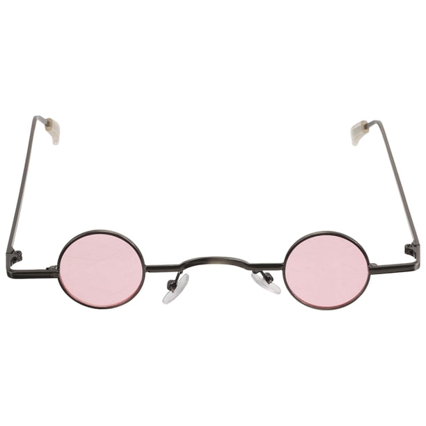 EeaseMX Gafas de sol pequeñas con montura redonda Gafas creativas Gafas decorativas para fiestas Gafas de playa para hombres y mujeres (rosa)