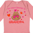 thumbnail image 4 of Inktastic Heart Belongs To Grandpa Girls Long Sleeve Baby Bodysuit, 4 of 5