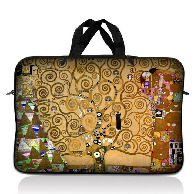 LSS Sac Pochette pour Ordinateur Portable de 15,6 Pouces, Étui de Transport avec Poignée, Klimt Tree Of Life