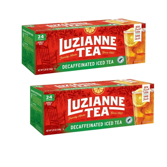 (2 pack) Luzianne Decaffeinated Black Iced Tea Bags, 24 Count