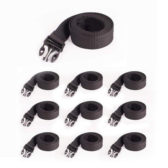 GOODSMANN Kit de Fixation de Couverture de Bateau Sangles de Fixation Durables 172cm Sangle avec Boucle Mâle pour Couverture de Bateau 300D Ou 600D 10 Pcs 9921-0221-10