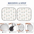 thumbnail image 6 of Xecao Rabbit And Flower for Foldable Car Sun Shades (2-Pack) offer sun protection with an easy-fold design for convenient windshield shading., 6 of 7