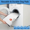 thumbnail image 5 of 72x72 Inch Professional Grade Washable Puppy Pads, Reusable Absorbent Dog Potty Training Mat, Floral Design with Secure Grip Backing for Active Pets, 5 of 8