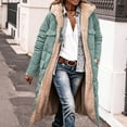thumbnail image 5 of ITSAME Womens Plus Size Reversible Sherpa Lined Coat Winter Thermal Versatile Casual Outerwear with Pockets Mint Green Size 3XL, 5 of 9