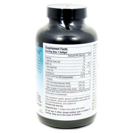 Arctic Pure Enteric Coated Ultra Potency 850 Mg Omega-3 Fish Oil Softgels For Joint And Heart Health, 120 Ea