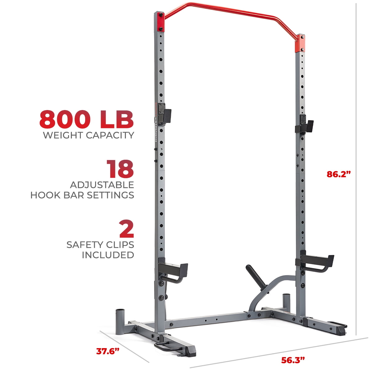 Sunny Health & Fitness PowerVersa All-in-One Bench Press & Strength Training Squat Rack For Home Gym - 969543602