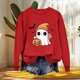 thumbnail image 4 of Ailaofu Womens Halloween Crewneck Sweatshirt Cute Long Sleeve Graphic Pullover Tops Fall Fashion Clothes, 4 of 4