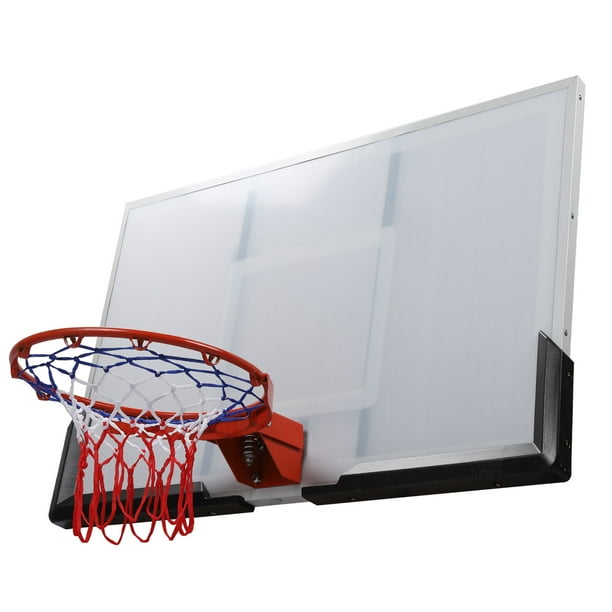 54" Wall Mounted AdjustableHeight Basketball Hoop With Quick Play