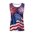 thumbnail image 4 of Fewfanhot Women's American Flag Tank Top, USA Star & Stripes Print Round Neck Sleeveless Blouse, Fourth of July Patriotic Casual Cami Tops, 4 of 4