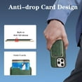 thumbnail image 2 of ELEHOLD For iPhone 12 Pro / 12 6.1" Case with Magnetic Detachab Card Holder, Faux Leather Shockproof Cover Anti-Scratch Slim Wireless Charging Wallet Case , Green, 2 of 10