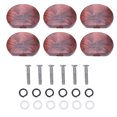 thumbnail image 2 of 6 PCS Tuner Buttons Guitar Machine Head Semicircle Tuning Peg Knobs Replacement With Ferrule And Screw, 2 of 8