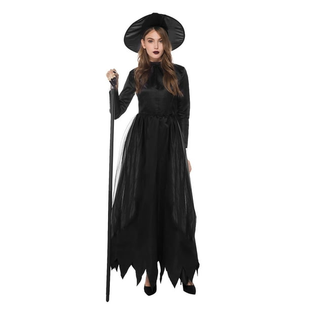 Homely Womens Black Dresses Women s Halloween Cosplay Black Witch