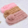 thumbnail image 6 of Skymirror Faux Fur Solid Color Winter Scarf Plush Ball Wide Thickened Furry Scarf Wrap Fashion Accessories, 6 of 8