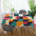 thumbnail image 3 of Yayeee Tablecloths 54" x 54" Rectangle Wrinkle Resistant Party Table Cover, Retro Geometric, 3 of 8