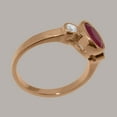 thumbnail image 3 of LBG British Made 14k Rose Gold Real Natural Ruby & Diamond Womens Statement Ring - 33 size options - Size 8, 3 of 6