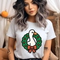 thumbnail image 2 of Goose Wreath Shirt | Cute Animal Graphic Tee for Adults, Natural, Size 2XL, 2 of 6