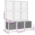 thumbnail image 4 of Jardinera con enrejado VidaXL de polipropileno gris claro, 4 of 9