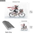 thumbnail image 4 of Square Leather Placemat Set One SizeX1 Heat-Resistant Washable Kitchen Table Decorations Black Cat Riding A Bicycle, 4 of 8