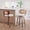 Beige, variant on Set of 2 26-Inch Counter Height Bar Stools - Walnut Black, Cane Rattan Back, Beige Linen Upholstered Seat, Swivel Design for Kitchen Island/Bar/Counter,SW1766BG