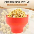 thumbnail image 4 of Popcorn Microwave Silicone Foldable Red Kitchen Easy Tools Diy Popcorn Bucket Bowl Maker with Lid, 4 of 5